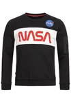 RedBridge Sweatshirt McKinney NASA Print Astronauten-Look Schwarz/Dunkelgrau/Rot/Weiß