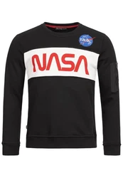 RedBridge Sweatshirt McKinney NASA Print Astronauten-Look Schwarz/Dunkelgrau/Rot/Weiß