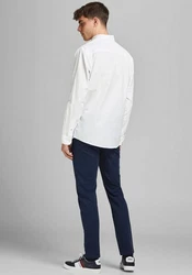 Jack & Jones Langarmhemd OXFORD SHIRT Weiß/Creme/Khaki