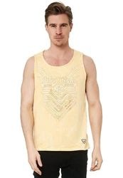 Rusty Neal Tanktop mit modernem Print Gelb/Gold