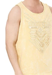Rusty Neal Tanktop mit modernem Print Gelb/Gold