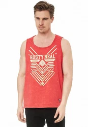 Rusty Neal Tanktop mit modernem Print Rot