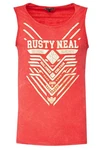 Rusty Neal Tanktop mit modernem Print Rot