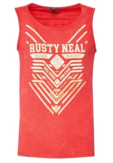 Rusty Neal Tanktop mit modernem Print Rot