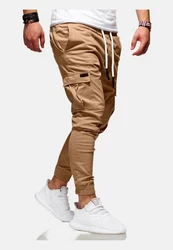 Rello & Reese Herren Cargo Chinohose Jogger Hose JN-3839 Khaki/Beige/Braun