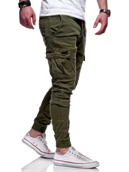 Rello & Reese Herren Cargo Chinohose Jogger Hose JN-3839 Khaki (JN-3839)