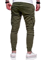 Rello & Reese Herren Cargo Chinohose Jogger Hose JN-3839 Khaki (JN-3839)