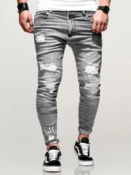 behype Slim-fit-Jeans Dino Hellgrau/Grau/Dunkelgrau