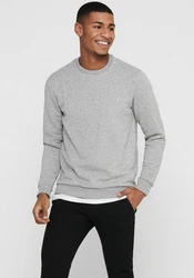 ONLY & SONS Sweatshirt Basic Langarm Pullover ohne Kapuze ONSCERES (5428) 