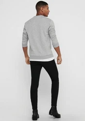 ONLY & SONS Sweatshirt Basic Langarm Pullover ohne Kapuze ONSCERES (5428) 