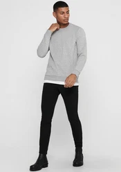 ONLY & SONS Sweatshirt Basic Langarm Pullover ohne Kapuze ONSCERES (5428) 