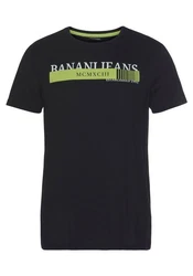 Bruno Banani T-Shirt kurze Ärmel Rundhalsausschnitt Dunkelblau/Blau/Dunkelgrün