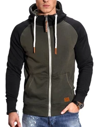 behype Sweatjacke RAGLAN Dunkelgrün/Khaki