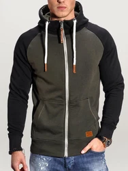 behype Sweatjacke RAGLAN Dunkelgrün/Khaki