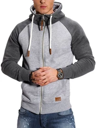 behype Sweatjacke RAGLAN Dunkelgrau/Grau/Hellgrau