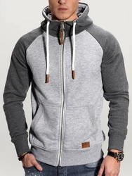 behype Sweatjacke RAGLAN Dunkelgrau/Grau/Hellgrau