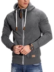 behype Sweatjacke BHTANSER Dunkelgrau/Hellgrau/Grau