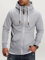 behype Sweatjacke BHTANSER Grau/Hellgrau/Dunkelgrau