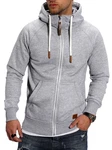 behype Sweatjacke BHTANSER Grau/Hellgrau/Dunkelgrau