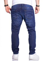 Rello & Reese Straight-Jeans Nick Blau/Dunkelblau/Lila