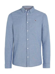Langarmhemd TJM Slim Stretch Oxford Shirt mit Flaglabel auf der Brust