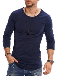 Rello & Reese Herren Oversize Longsleeve Crew Neck Sweatshirt T-Shirt MT-7315 
