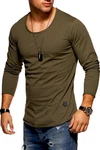 Rello & Reese Herren Oversize Longsleeve Crew Neck Sweatshirt T-Shirt MT-7315 