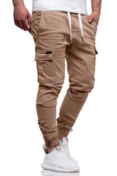 behype Cargohose HAWK mit elastischem Bund Khaki/Beige/Braun