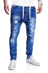 behype Slim-fit-Jeans Mood Blau/Dunkelblau