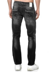 Rusty Neal Straight Jeans Schwarz/Grau/Orange/Dunkelgrau