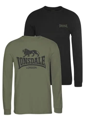 Lonsdale Langarmshirt AYRSHIRE Dunkelgrün/Grün/Khaki