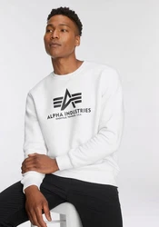 Alpha Industries Sweatshirt Basic Sweater rot/schwarz/wei