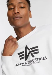 Alpha Industries Sweatshirt Basic Sweater rot/schwarz/wei