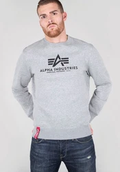 Alpha Industries Sweatshirt Basic Sweater Hellgrau/Grau