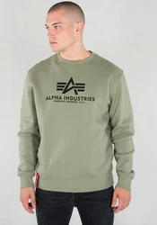 Alpha Industries Sweatshirt Basic Sweater Dunkelgrün/Khaki