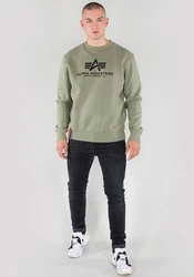 Alpha Industries Sweatshirt Basic Sweater Dunkelgrün/Khaki