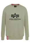Alpha Industries Sweatshirt Basic Sweater Dunkelgrün/Khaki Alpha Industries Sweatshirt Basic Sweater Dunkelgrün/Khaki
