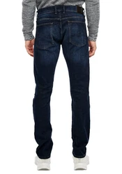 QS 5-Pocket Jeans Rick Slim Fit Dunkelblau/Blau/Lila