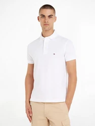 Tommy Hilfiger Poloshirt Core 1985 1985 SLIM POLO Weiß/Creme
