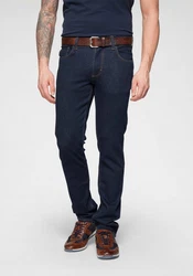 MUSTANG Straight-Jeans Style Washington Straight mit Reißverschluss Dunkelblau/Blau