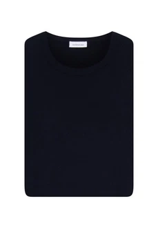 seidensticker Strickpullover Schwarze Rose Langarm Rundhals Schwarz