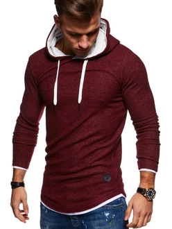 Rello & Reese Herren 2in1 Oversize Hoodie Pullover Kapuzenpullover MT-7426 Dunkelrot/Bordeaux Rello & Reese Herren 2in1 Oversize Hoodie Pullover Kapuzenpullover MT-7426 Dunkelrot/Bordeaux