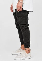 behype Cargohose YONAH Dunkelgrau/Khaki/Hellgrau/Dunkelgrün