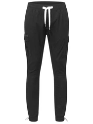 behype Cargohose YONAH Schwarz/Weiß