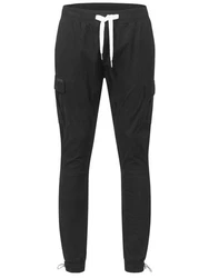 behype Cargohose YONAH Schwarz/Weiß