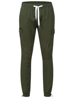 behype Cargohose YONAH Dunkelgrün/Khaki/Grün