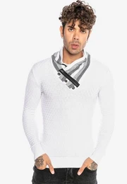 Strickpullover Temecula mit lssigem Schalkragen