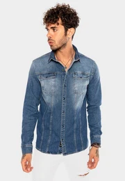 Jeanshemd mit praktischen Brusttaschen