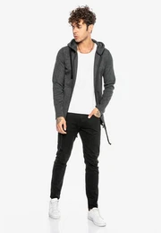 Sweatjacke Antioch mit Kapuze und dicken Kordeln