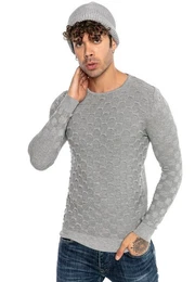 Strickpullover West Palm Beach mit modernem Webmuster
